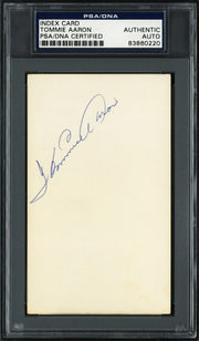 Tommie Aaron Autographed 3x5 Index Card Atlanta Braves PSA/DNA #83860220