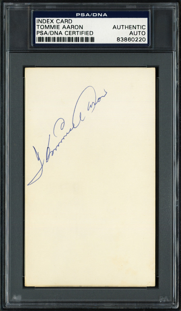 Tommie Aaron Autographed 3x5 Index Card Atlanta Braves PSA/DNA #83860220