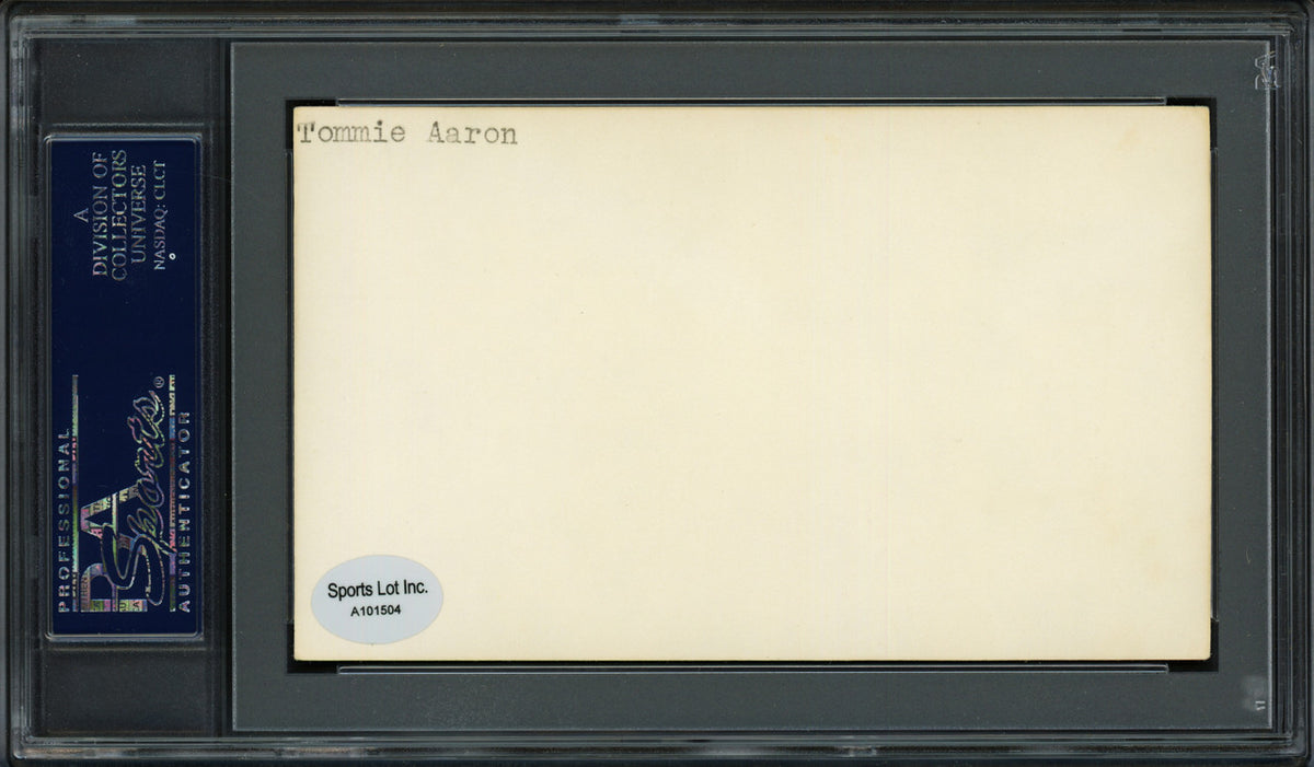 Tommie Aaron Autographed 3x5 Index Card Atlanta Braves PSA/DNA #83860220