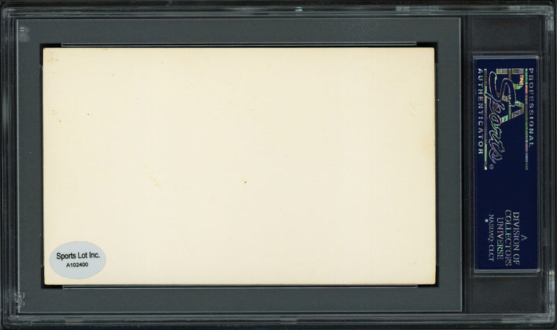 Joe Agler Autographed 3x5 Index Card Washington Senators PSA/DNA #83860250