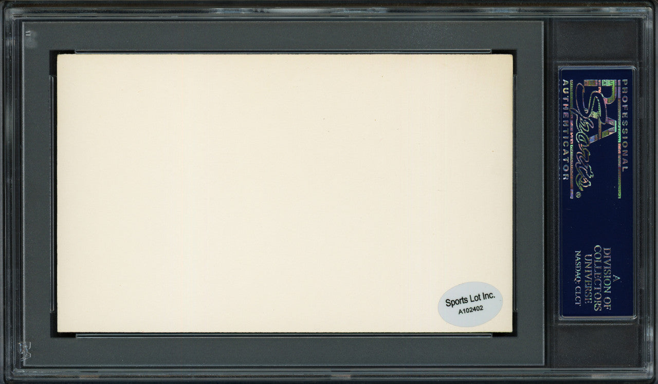 Joe Agler Autographed 3x5 Index Card Washington Senators PSA/DNA #83860252
