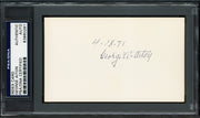 George Bill Aiton Autographed 3x5 Index Card St. Louis Browns "4-18-71" PSA/DNA #83860261