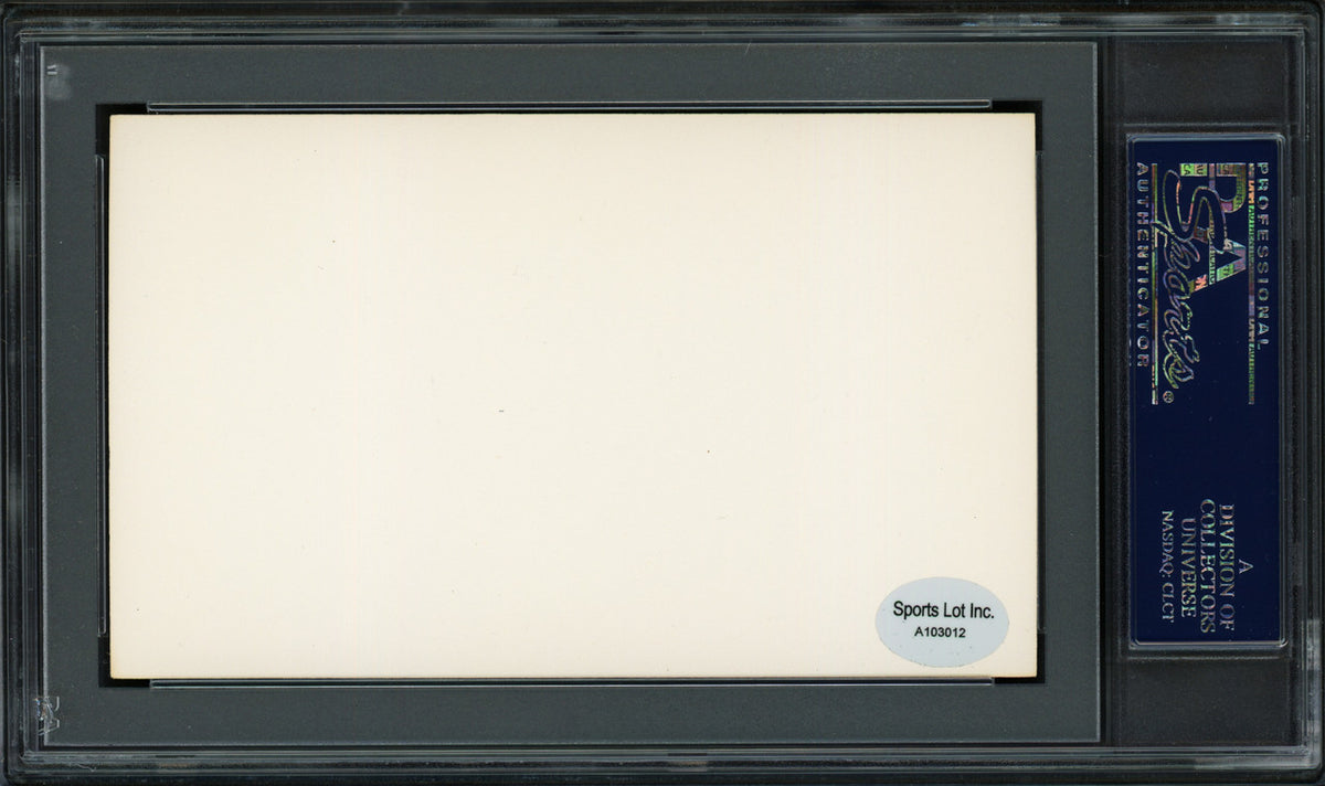 George Bill Aiton Autographed 3x5 Index Card St. Louis Browns "4-18-71" PSA/DNA #83860261