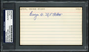 George Bill Aiton Autographed 3x5 Index Card St. Louis Browns PSA/DNA #83860265