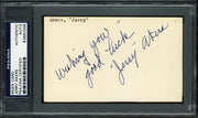 Albert Earl "Jerry" Akers Autographed 3x5 Index Card Washington Senators "Wishing you good luck" PSA/DNA #83860266