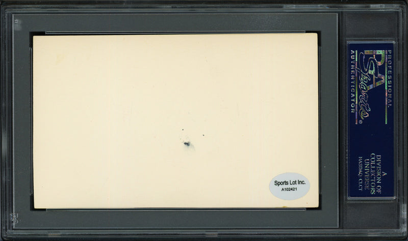 Albert Earl "Jerry" Akers Autographed 3x5 Index Card Washington Senators "Wishing you good luck" PSA/DNA #83860266