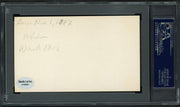 Albert Earl "Jerry" Akers Autographed 3x5 Index Card Washington Senators "Sincerely and Best Wishes" PSA/DNA #83860271