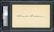 Arnold "Red" Anderson Autographed 3x5 Index Card Washington Senators PSA/DNA #83860287