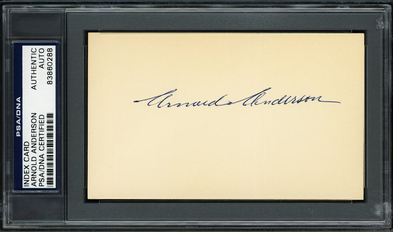 Arnold "Red" Anderson Autographed 3x5 Index Card Washington Senators PSA/DNA #83860288