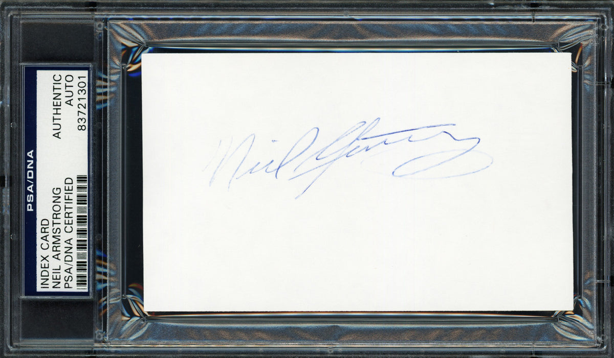 Neil Armstrong (HOCKEY) Autographed 3x5 Index Card NHL Referee PSA/DNA #83721301