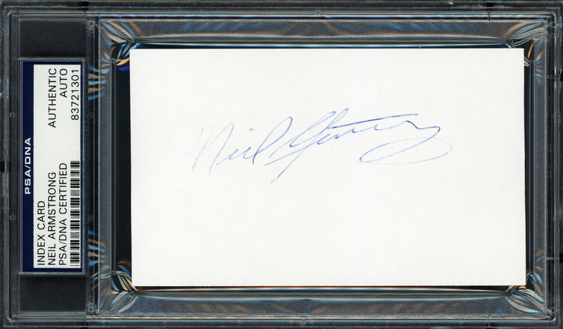 Neil Armstrong (HOCKEY) Autographed 3x5 Index Card NHL Referee PSA/DNA #83721301