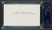 Neil Armstrong (HOCKEY) Autographed 3x5 Index Card NHL Referee PSA/DNA #83721301