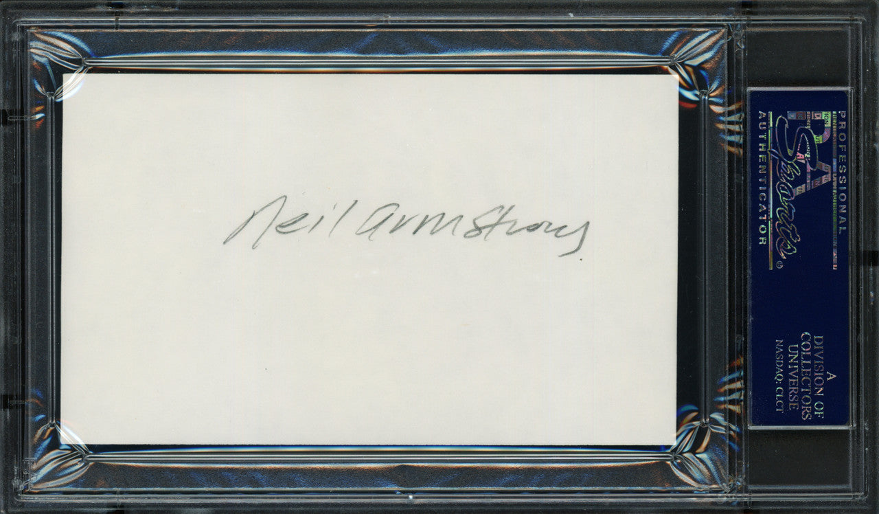 Neil Armstrong (HOCKEY) Autographed 3x5 Index Card NHL Referee PSA/DNA #83721301