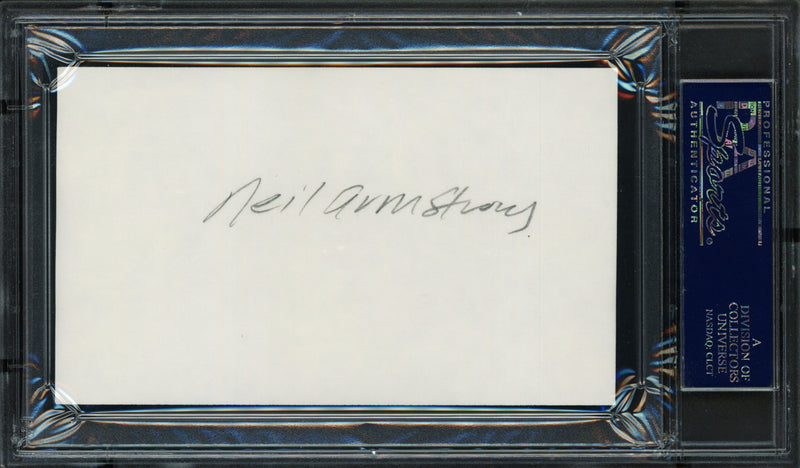 Neil Armstrong (HOCKEY) Autographed 3x5 Index Card NHL Referee PSA/DNA #83721301