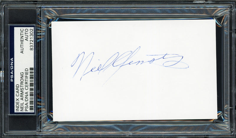 Neil Armstrong (HOCKEY) Autographed 3x5 Index Card NHL Referee PSA/DNA #83721302