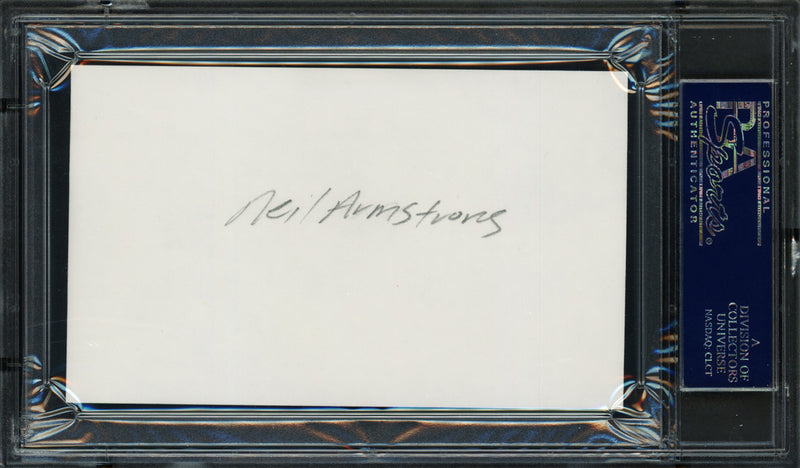 Neil Armstrong (HOCKEY) Autographed 3x5 Index Card NHL Referee PSA/DNA #83721302