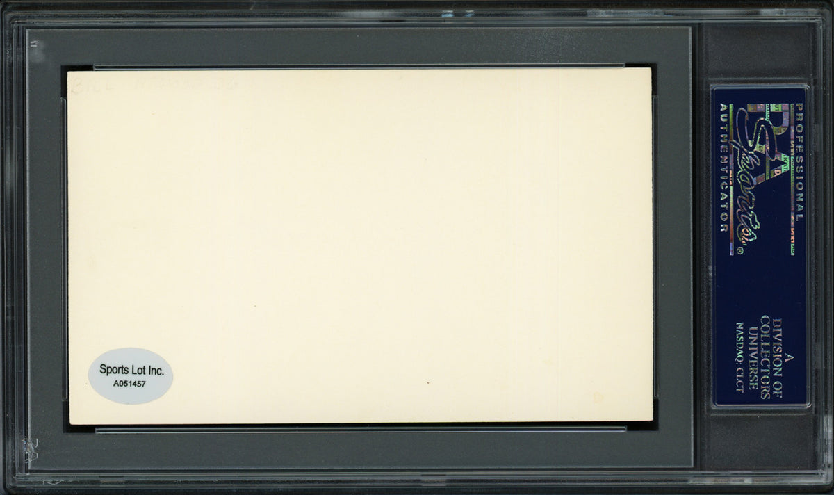 Bill Atwood Autographed 3x5 Index Card Philadelphia Phillies PSA/DNA #83860317