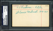 Les Backman Autographed 3x5 Index Card St. Louis Cardinals "1909-10" PSA/DNA #83860337