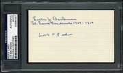 Les Backman Autographed 3x5 Index Card St. Louis Cardinals "1909-10" PSA/DNA #83860341