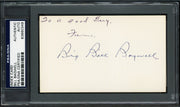 Bill Bagwell Autographed 3x5 Index Card Boston Braves, Philadelphia A's "To A Good Guy" PSA/DNA #83860349