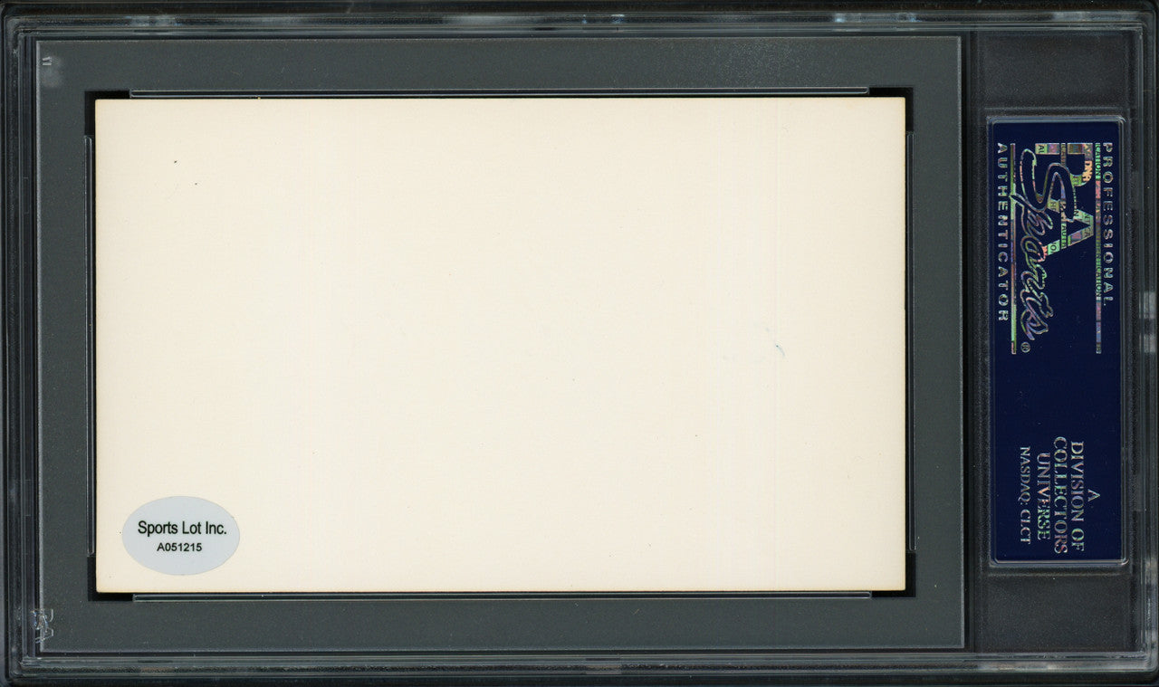 Bill Bagwell Autographed 3x5 Index Card Boston Braves, Philadelphia A's "To A Good Guy" PSA/DNA #83860349