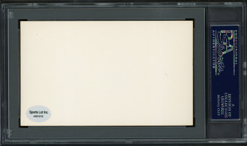 Bill Bagwell Autographed 3x5 Index Card Boston Braves, Philadelphia A's "To A Good Guy" PSA/DNA #83860349