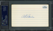 Gene Bailey Autographed 3x5 Index Card Boston Braves, Philadelphia A's (Signed Twice) PSA/DNA #83860353