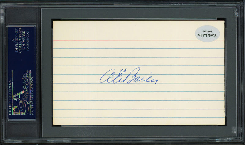 Gene Bailey Autographed 3x5 Index Card Boston Braves, Philadelphia A's (Signed Twice) PSA/DNA #83860353