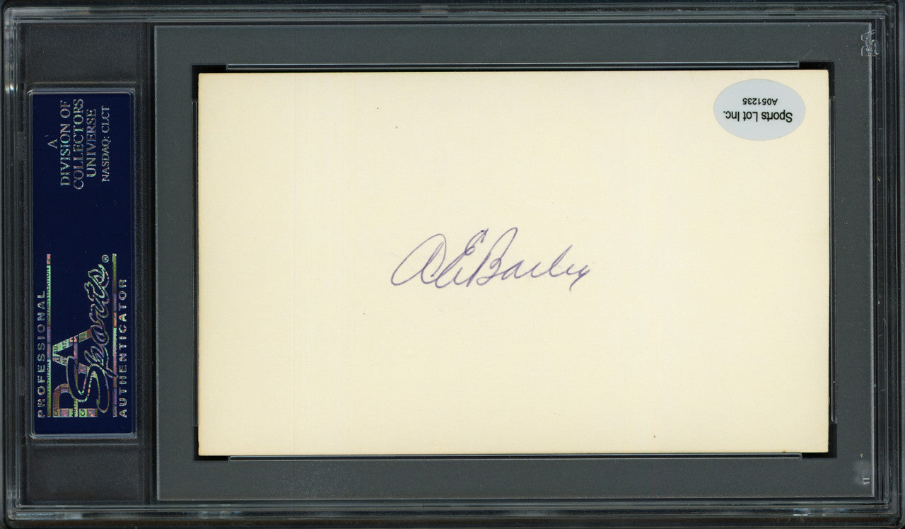 Gene Bailey Autographed 3x5 Index Card Boston Braves, Philadelphia A's (Signed Twice) PSA/DNA #83860354