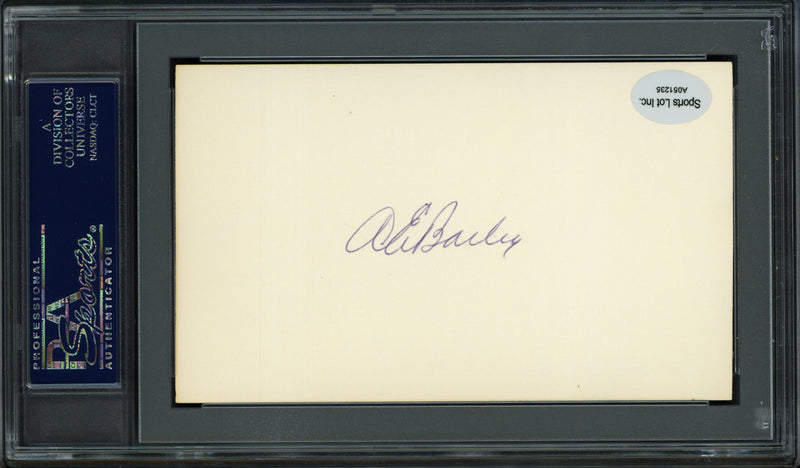 Gene Bailey Autographed 3x5 Index Card Boston Braves, Philadelphia A's (Signed Twice) PSA/DNA #83860354