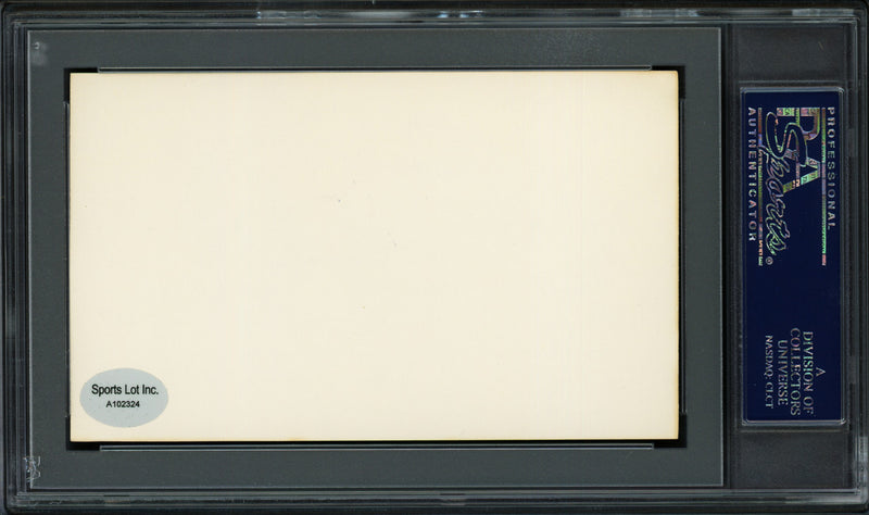 Tom "Rattlesnake" Baker Autographed 3x5 Index Card Brooklyn Dodgers PSA/DNA #83860357
