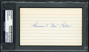 Tom "Rattlesnake" Baker Autographed 3x5 Index Card Brooklyn Dodgers PSA/DNA #83860358