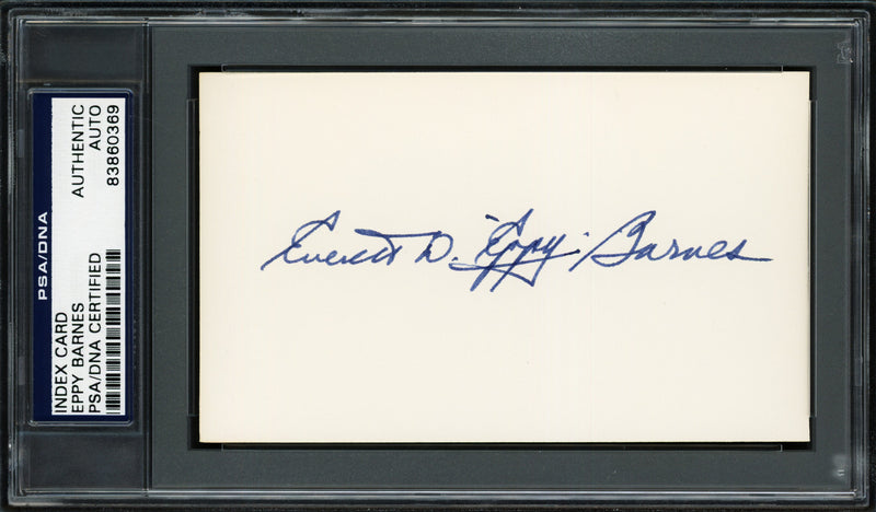 Everett Eppy Barnes Autographed 3x5 Index Card Pittsburgh Pirates PSA/DNA #83860369