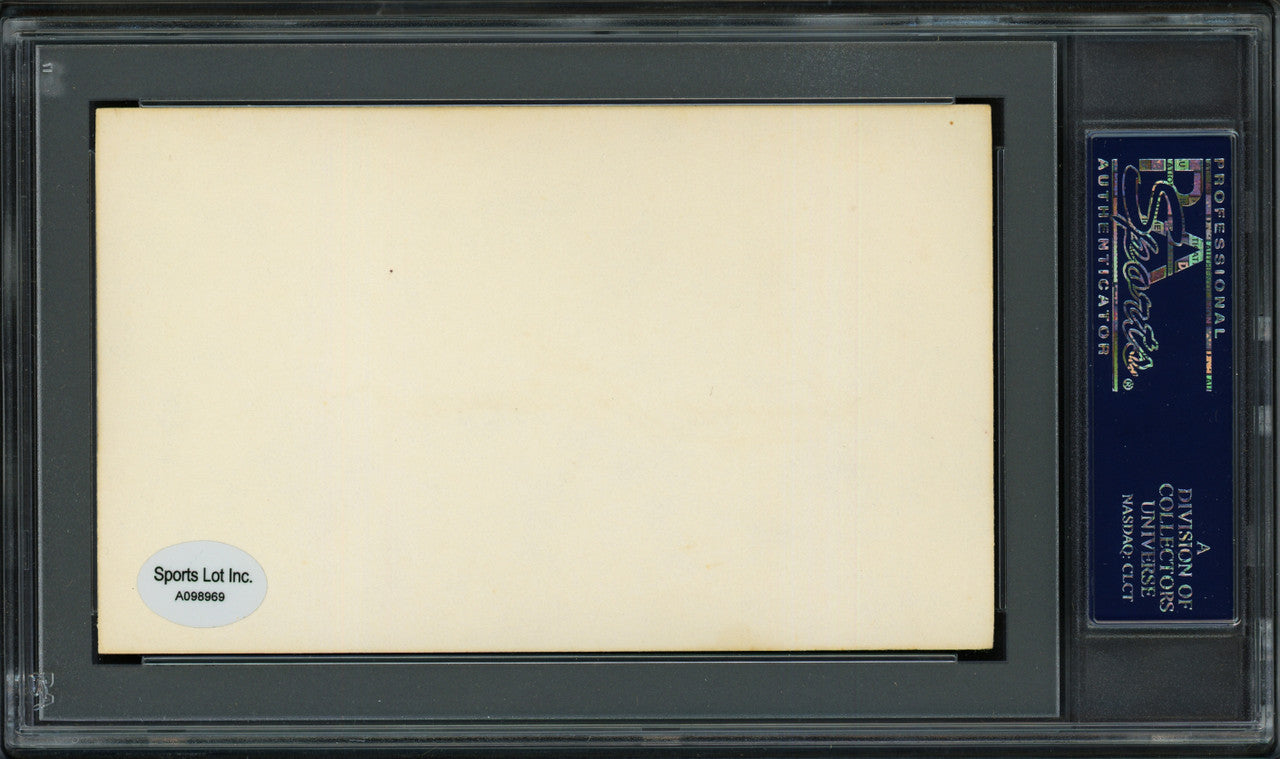 Jimmy Brown Autographed 3x5 Index Card St. Louis Cardinals PSA/DNA #83860385
