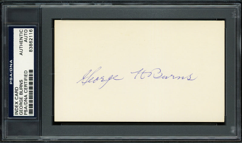 George H. Burns Autographed 3x5 Index Card New York Giants, Philadelphia Phillies PSA/DNA #83862116