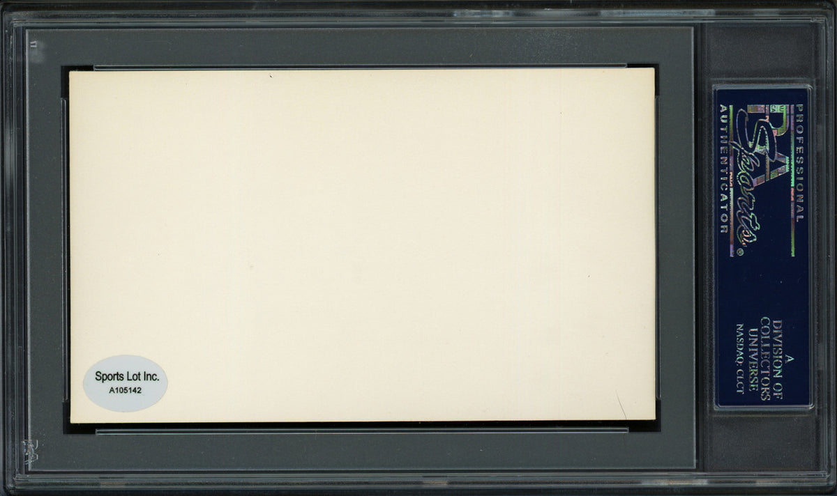 George H. Burns Autographed 3x5 Index Card New York Giants, Philadelphia Phillies PSA/DNA #83862116