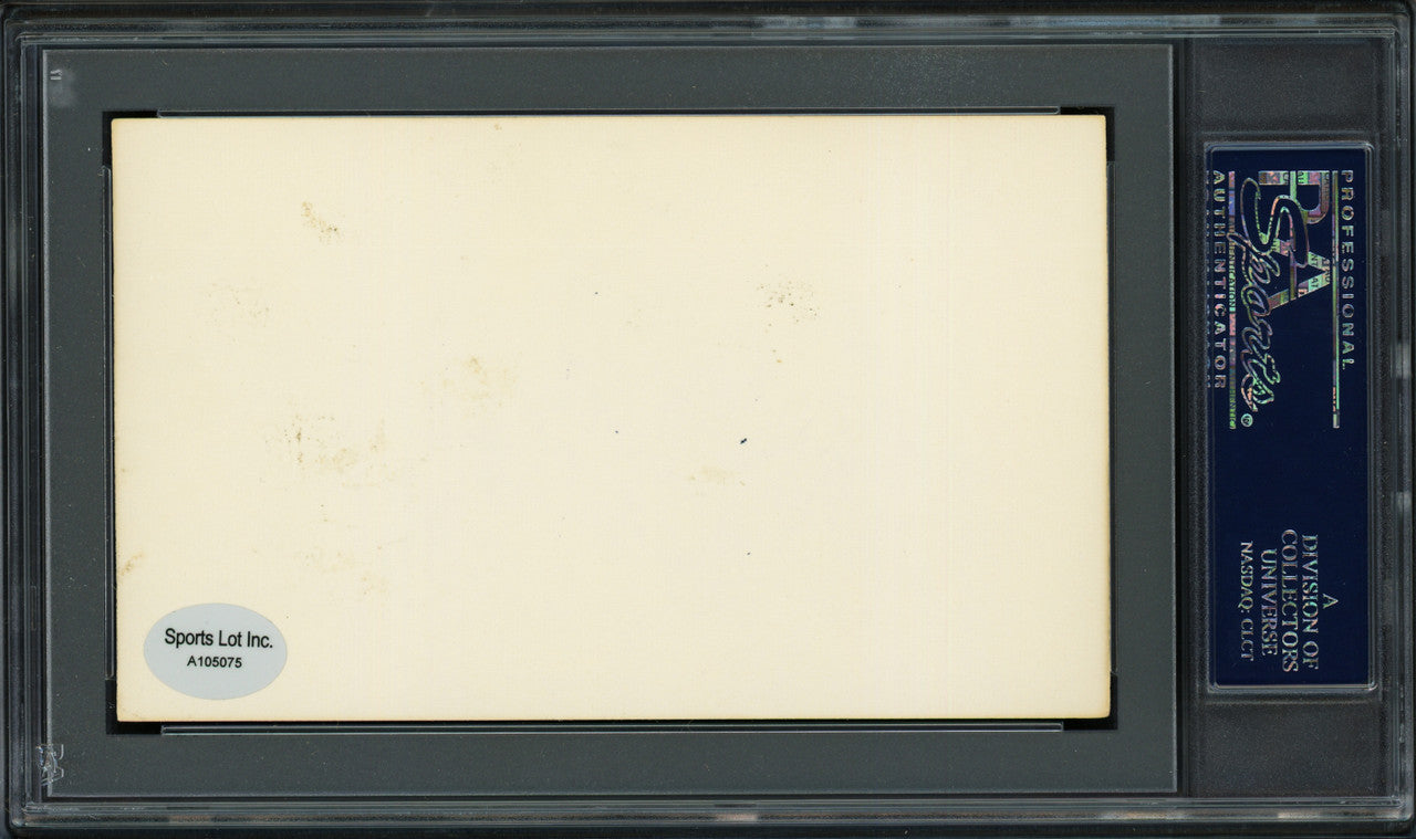 Irving Jack Burns Autographed 3x5 Index Card St. Louis Browns, Detroit Tigers "Best Wishes" PSA/DNA #83862122