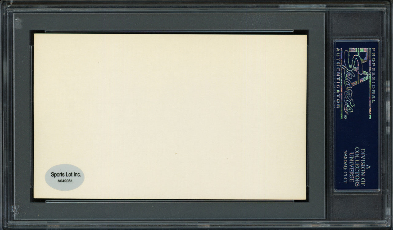 Joseph "Joe" Burns Autographed 3x5 Index Card Boston Braves PSA/DNA #83862129