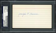 Joseph "Joe" Burns Autographed 3x5 Index Card Boston Braves PSA/DNA #83862130