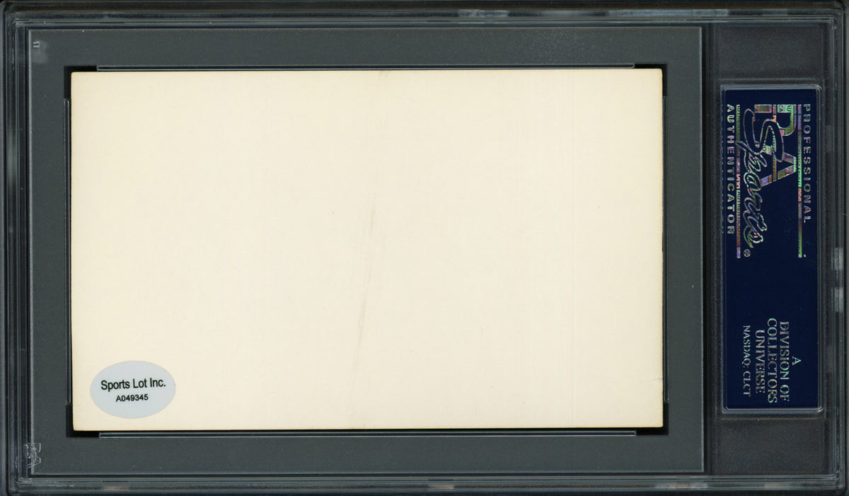 Charles L. "Buster" Chatham Autographed 3x5 Index Card Boston Braves PSA/DNA #83862164