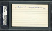 Charles L. "Buster" Chatham Autographed 3x5 Index Card Boston Braves PSA/DNA #83862165