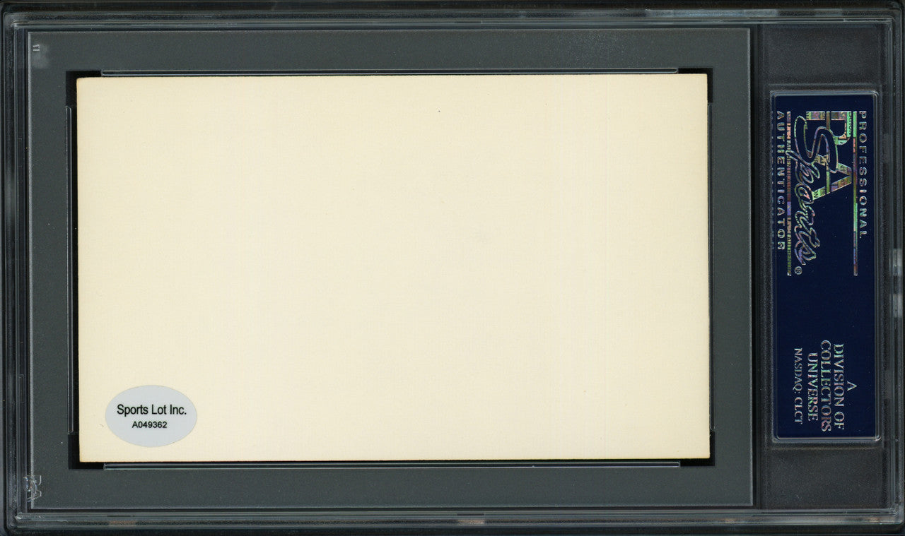 Charles L. "Buster" Chatham Autographed 3x5 Index Card Boston Braves PSA/DNA #83862165