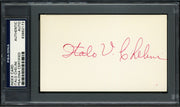 Italo Chelini Autographed 3x5 Index Card Chicago White Sox PSA/DNA #83862173