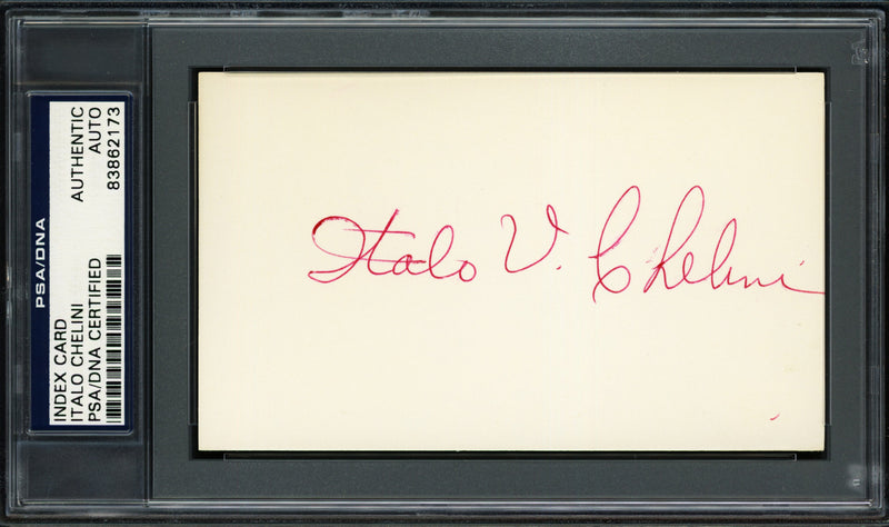 Italo Chelini Autographed 3x5 Index Card Chicago White Sox PSA/DNA #83862173