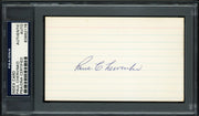 Paul Chervinko Autographed 3x5 Index Card Brooklyn Dodgers PSA/DNA #83862176