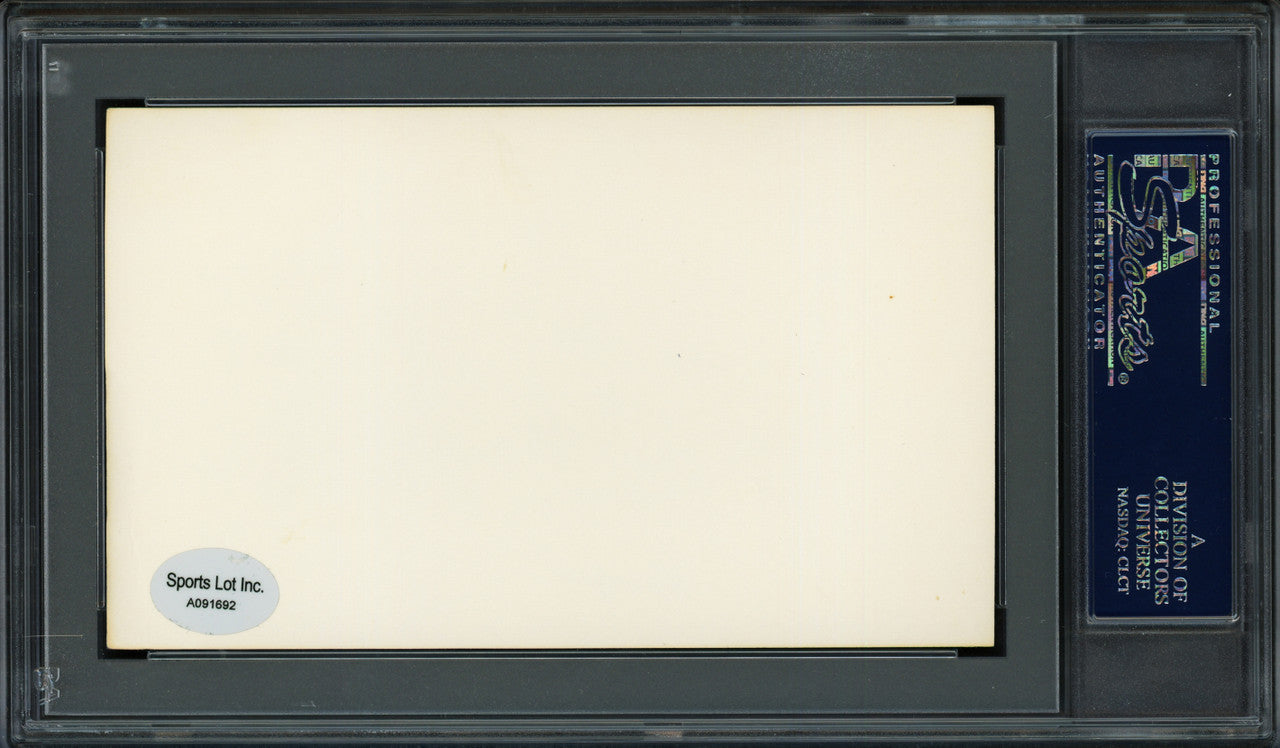 Paul Chervinko Autographed 3x5 Index Card Brooklyn Dodgers PSA/DNA #83862176