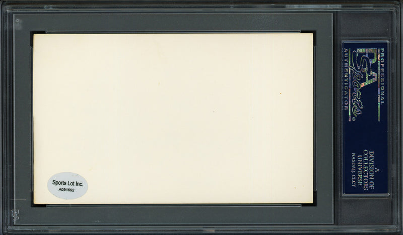 Paul Chervinko Autographed 3x5 Index Card Brooklyn Dodgers PSA/DNA #83862176