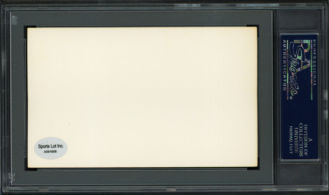 Paul Chervinko Autographed 3x5 Index Card Brooklyn Dodgers PSA/DNA #83862178