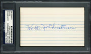 Walter "Cuckoo" Christensen Autographed 3x5 Index Card Cincinnati Reds PSA/DNA #83862192