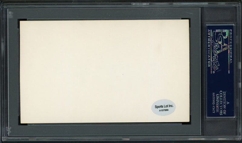 Walter "Cuckoo" Christensen Autographed 3x5 Index Card Cincinnati Reds PSA/DNA #83862192